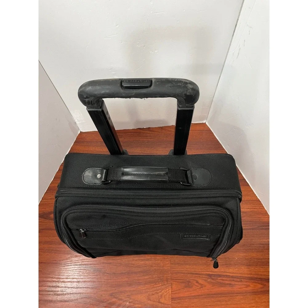 Riggs & Riley Travelware Compact Business Briefcase Carry-on Luggage Black BRW14